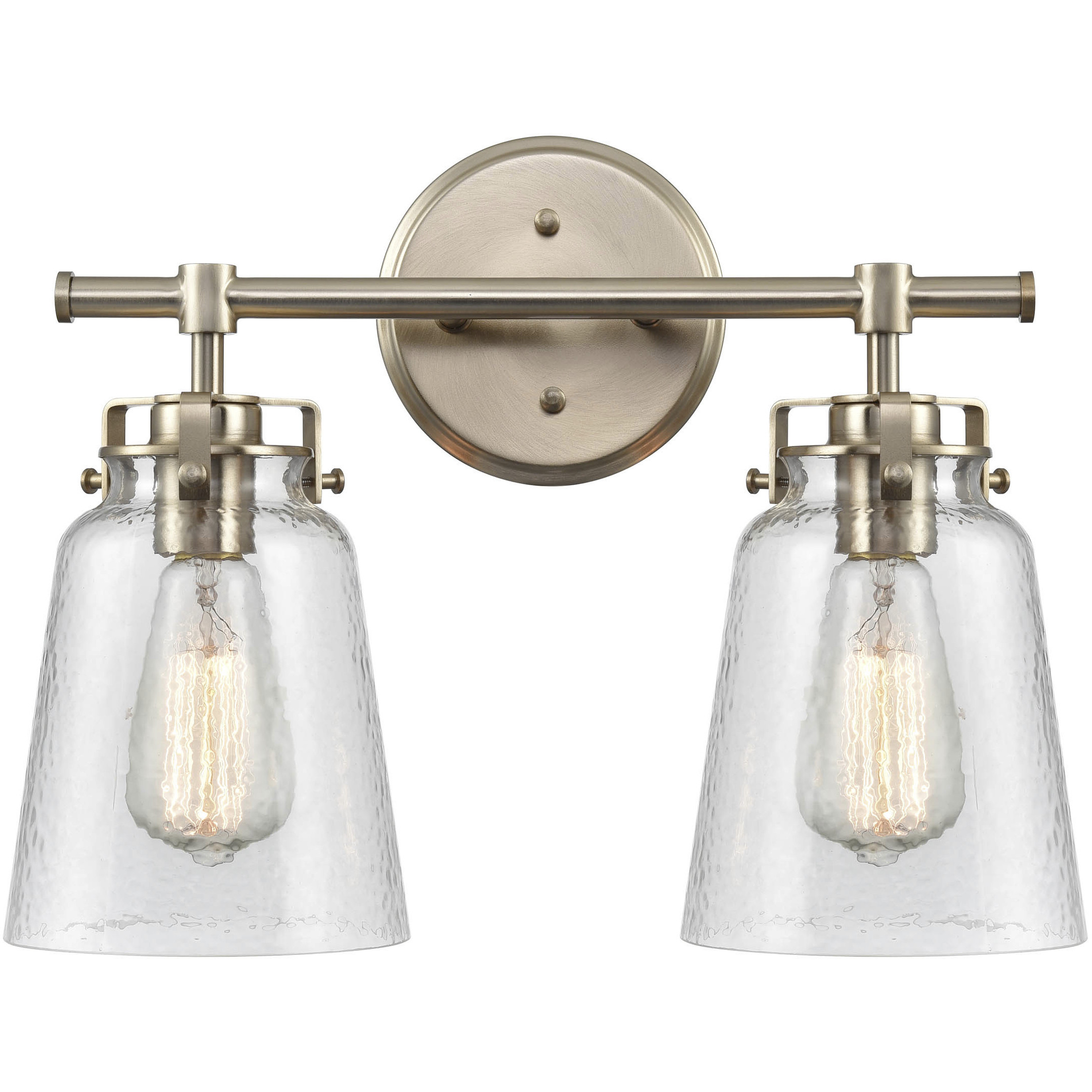 Amberose 2 Light 16 inch Modern Gold Bathroom Vanity Light Wall Light